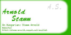 arnold stamm business card